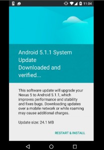 Nexus 5 starts getting android 5.1.1 update in india