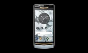 Vertu signature touch available in sky blue leather