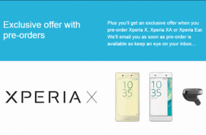 Xperia x series pre-orders come with an “exclusive offer” on the sony xperia store