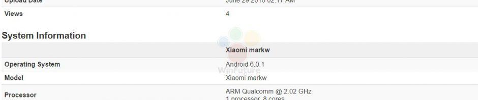 New xiaomi “markw” device spotted on geekbench