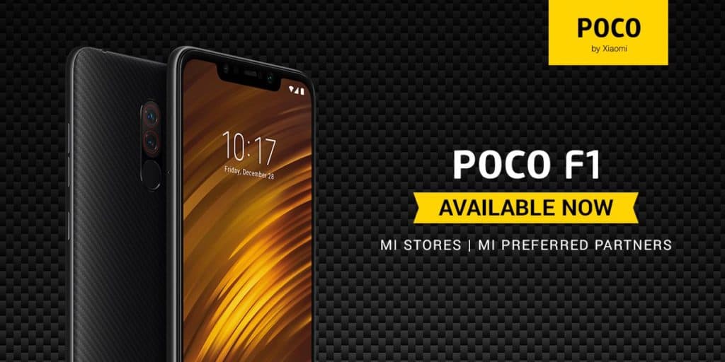 Poco f1 presently available from offline mi stores and preferred partners in india