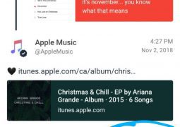 Apple music Star is using an Android phone to promote Apple Music on Twitter?