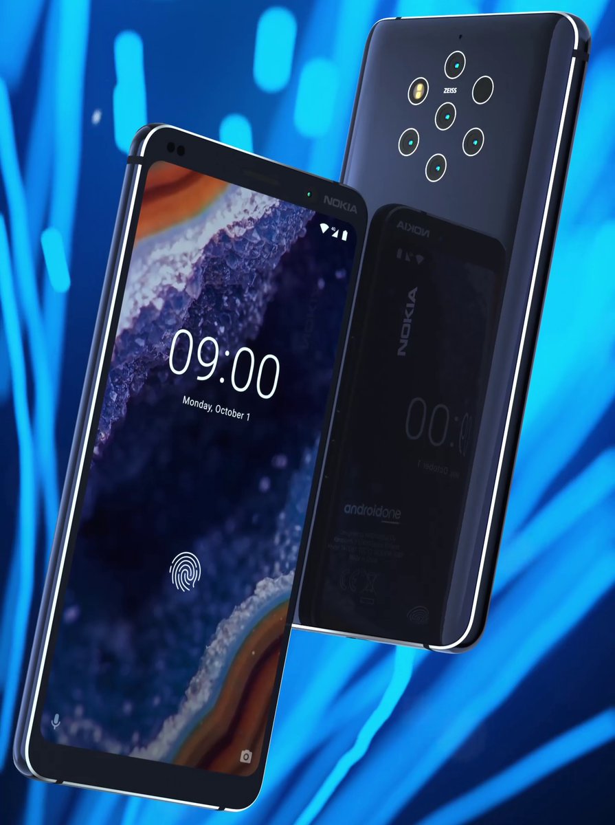 Nokia 9 pureview press render confirms design, five digital cameras and panel fingerprint camera sensor