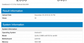 Snapdragon SM6150 test device seems to be on Geekbench