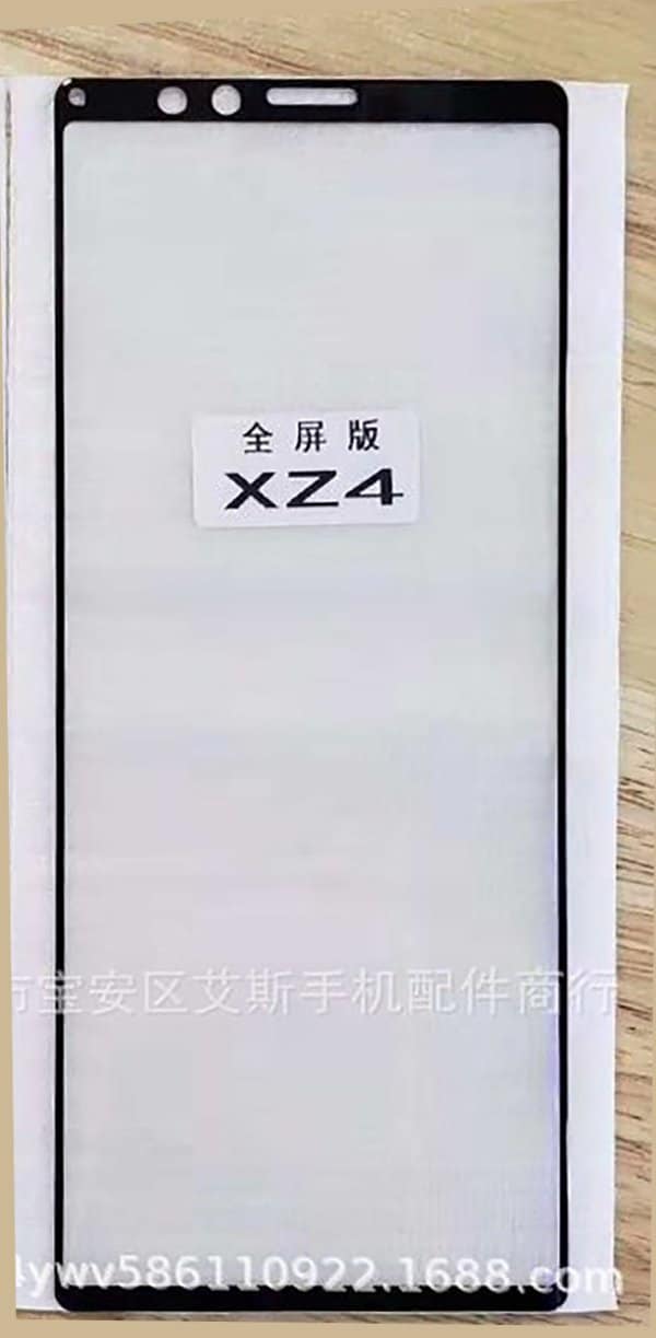 Sony xperia xz4 front present flowed out to hint incredibly tall 21:9 aspect ratio display