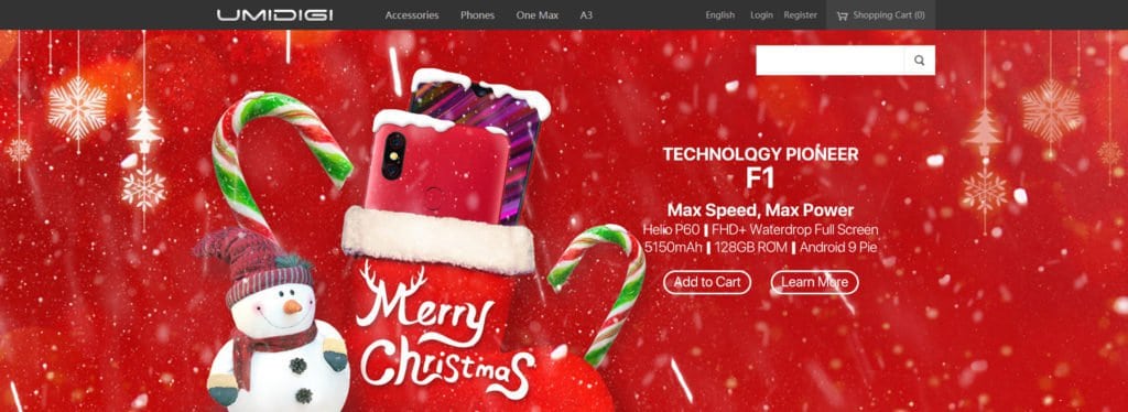 Umidigi unveils its official online store for christmas sales with gifts on suggests