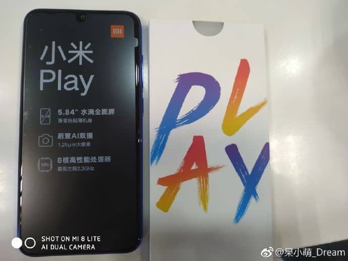 Xiaomi mi play live shot and unboxing video leaked