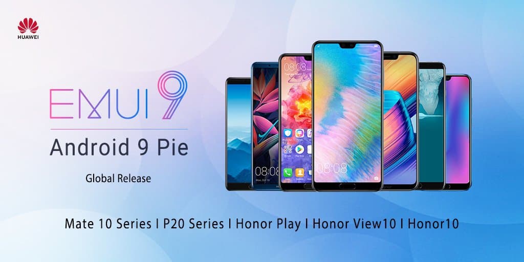 Android 9 pie based emui 9 is presently rolling out globally to key huawei smartphones