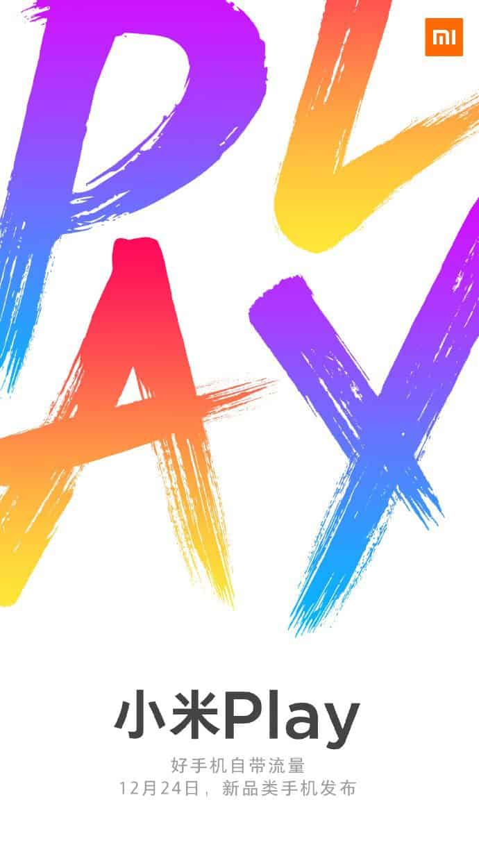 Xiaomi play to formally launch on december 24