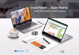 🔥teclast f5 laptop rotazione a 360 gradi schermo tattile