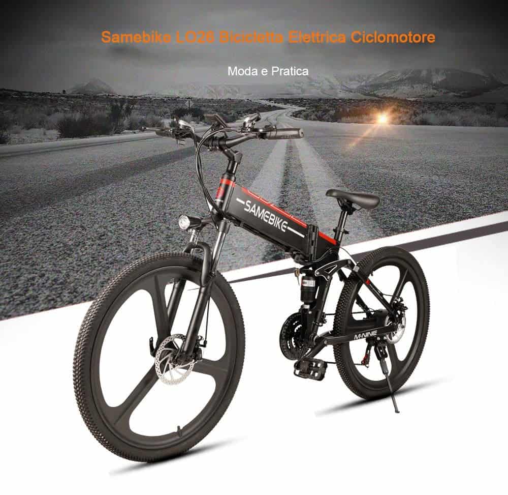 🔥samebike lo26 ciclomotore elettrico bici intelligente pieghevole