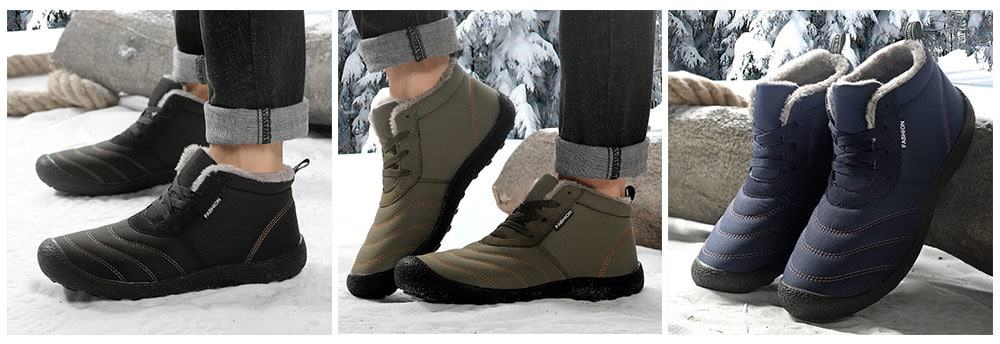 🔥vancat stivali da neve stile comodo con lacci per uomo