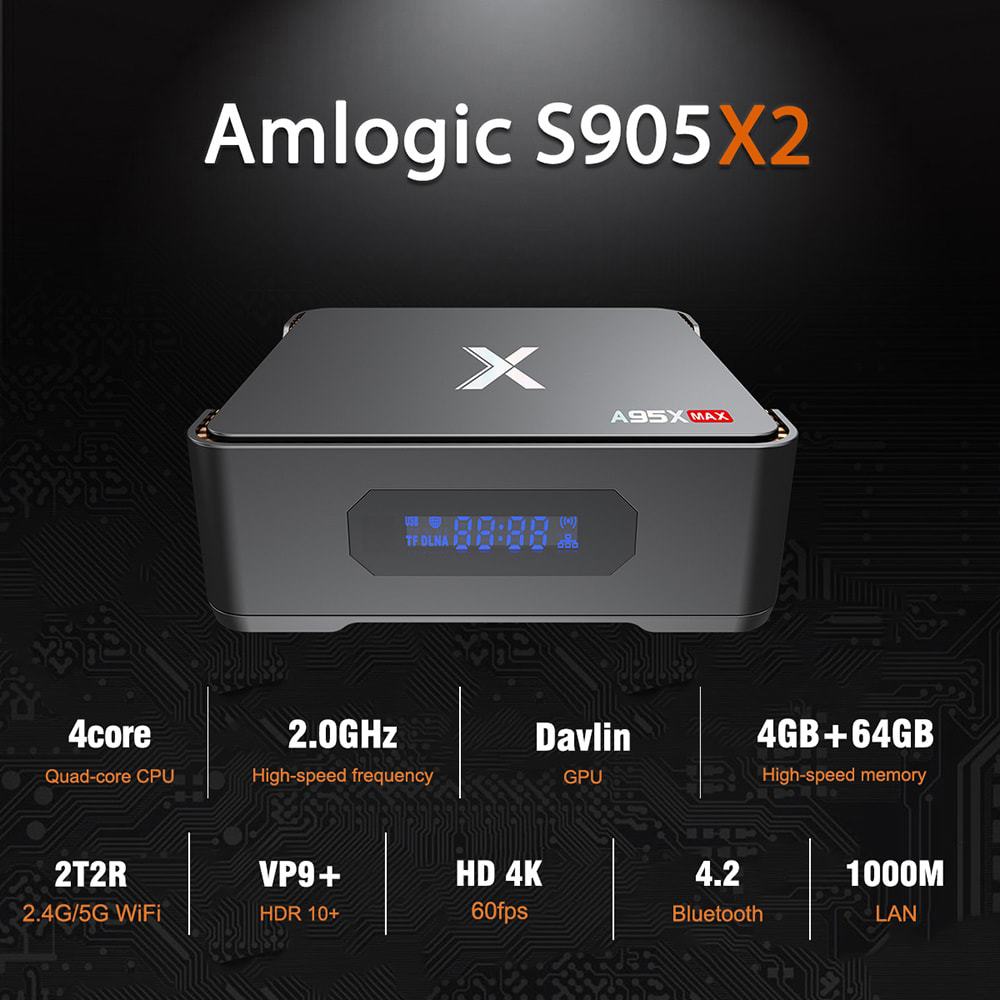 A95x max tv box – nero eu spina