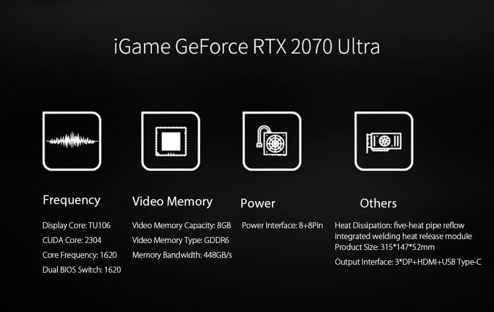 Geforce igame rtx 2070 ultra scheda grafica colorata