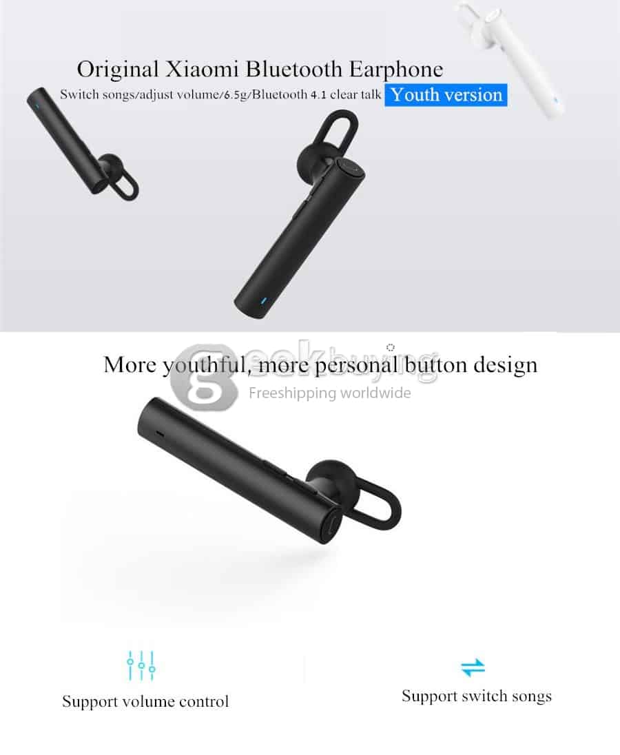 Xiaomi youth version mini light wireless bluetooth 4.1 earphone for phones