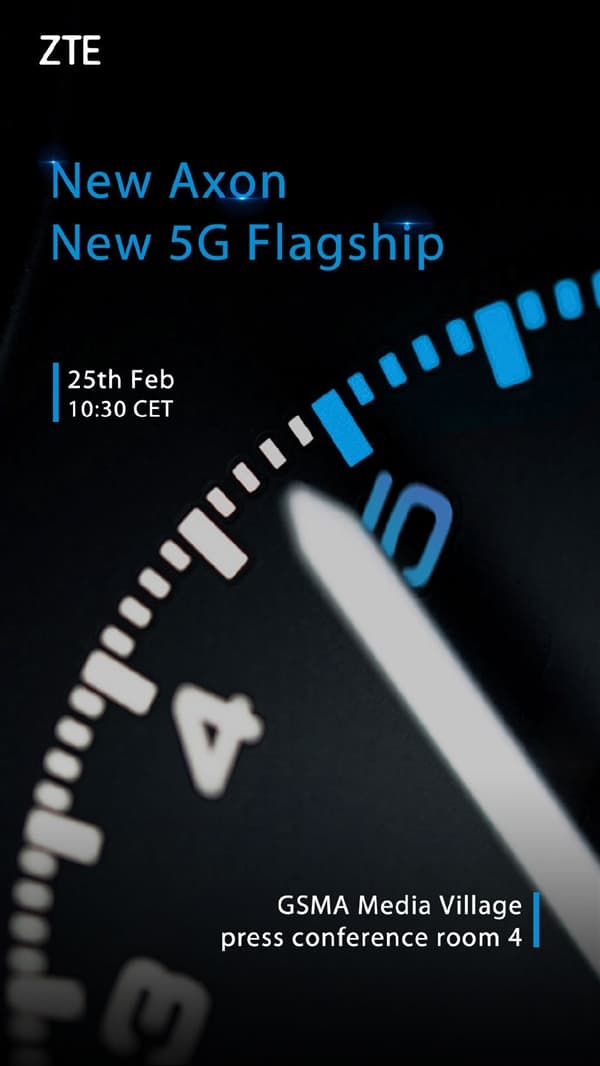 Zte’s 5g flagship smartphone debuting on february 25