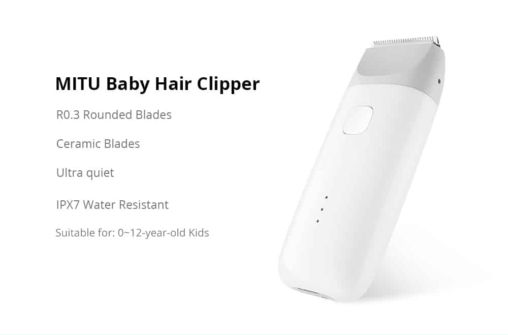 Xiaomi mitu baby hair clipper ceramic blades ipx7 water resistant multiple cutting lengths haircut