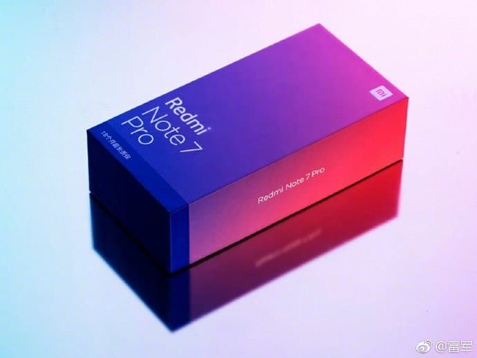 Redmi note 7 pro’s retail box unveiled by lei jun