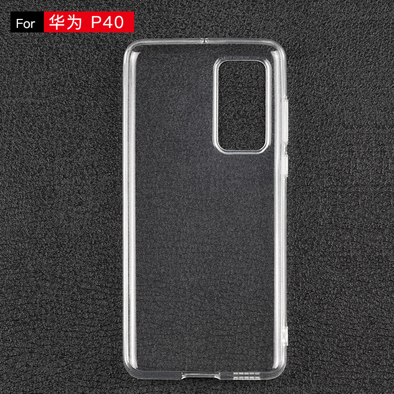 Huawei P40 TPU case leaks showing a rectangular camera setup 2